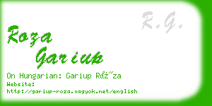 roza gariup business card